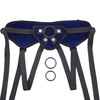 Lush Strap On Harness By Sportsheets - Blue, Fits Hips up to 60"