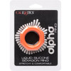 Alpha Liquid Silicone Sexagon Cock Ring By CalExotics - Orange
