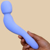COM Silicone Waterproof Rechargeable Wand Vibrator By Dame - Periwinkle