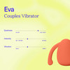 Eva Silicone Rechargeable Wearable Hands Free Vibrator by Dame - Papaya - Comparison graph