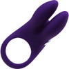 Sexy Bunny Rechargeable Silicone Vibrating Cock Ring by VeDO - Purple
