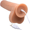 Strap U Real Thrust Silicone Thrusting & Vibrating Rechargeable Dildo With Remote - Vanilla