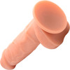 Strap U Power Pecker 7" Silicone Suction Cup Dildo With Balls - Vanilla