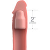 Fantasy X-tensions Elite Silicone 6" Penis Extension With Ball Strap & 2" Removable Extender - Vanilla