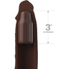 Fantasy X-tensions Elite Silicone 7" Penis Extension With Ball Strap & 3" Removable Extender - Chocolate