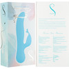 The Kissing Swan Rechargeable Silicone Dual Stimulation Rotating Vibrator - Blue