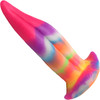 Unicorn Tongue Rainbow Glow In The Dark 7.4" Silicone Suction Cup Dildo By Creature Cocks