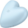 Satisfyer Cutie Heart Pressure Wave Rechargeable Waterproof Clitoral Stimulator - Blue