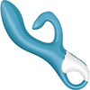 Satisfyer Embrace Me Silicone Rechargeable Waterproof Dual Stimulation Vibrator - Turquoise