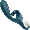 Satisfyer Hug Me Silicone Rechargeable Flexible App Enabled Dual Stimulation Vibrator - Steel Blue