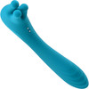 Heads Or Tails Silicone Rechargeable Waterproof Dual Stimulation Vibrator By Evolved Novelties - Teal