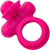 Silicone Rechargeable Dual Butterfly Couples Vibrating Cock Ring By CalExotics - Pink