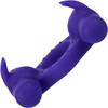 Silicone Rechargeable Triple Orgasm Enhancer Vibrating Cock Ring By CalExotics - Purple