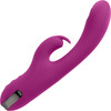Playboy Pleasure Thumper Waterproof Rechargeable Silicone Tapping Rabbit Vibrator - Fuchsia