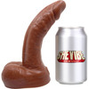 BIG Daddy Dante Large 8" Platinum Silicone Realistic Dildo With Balls By Dee's Big Daddies - Chocolate