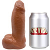 BIG Daddy Danny Uncut Large 6.5" Platinum Silicone Realistic Dildo With Balls By Dee's Big Daddies - Caramel