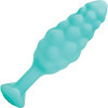 b-Vibe Bump Texture Small Vibrating Rechargeable Silicone Anal Plug - Mint Green