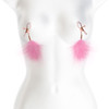 Bound Adjustable F1 Feather Nipple Clamps by NS Novelties - Rose Gold & Pink