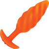 b-Vibe Swirl Texture Medium Vibrating Rechargeable Silicone Anal Plug - Orange