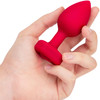 b-Vibe Vibrating Heart Silicone Rechargeable Anal Plug With Remote - Medium / Large