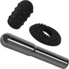 Le Wand Grand Bullet Waterproof Vibrator With Textured Silicone Sleeve & Ring - Black