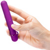 Le Wand Baton Rechargeable Vibrator With Textured Silicone Ring - Cherry Purple