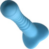 Simply Sweet Ribbed Silicone G-Spot Suction Cup Dildo - Blue