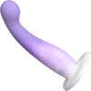 Simply Sweet Slim Silicone G-Spot Suction Cup Dildo - Purple & White