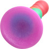 Simply Sweet Ribbed Rainbow 6.6" Silicone Suction Cup Dildo