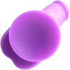 Lollicock 7.25" Silicone Suction Cup Dildo With Balls - Grape