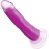 Lollicock Glow In The Dark 8" Silicone Suction Cup Dildo - Purple