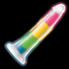 Lollicock Glow In The Dark 8" Silicone Suction Cup Dildo - Rainbow