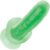 Lollicock Glow In The Dark 8.2" Silicone Suction Cup Dildo With Balls - Green