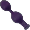 Fun Factory B Ball Duo Silicone Weighted Butt Plug - Dark Violet & White