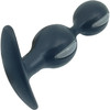 Fun Factory B Ball Duo Silicone Weighted Butt Plug - Black & Grey