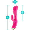 Aria Pleasin' AF Silicone Waterproof Dual Stimulation Vibrator By Blush - Fuchsia