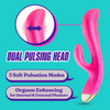 Aria Pleasin' AF Silicone Waterproof Dual Stimulation Vibrator By Blush - Fuchsia