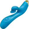 Aria Arousing AF Silicone Waterproof Dual Stimulation Vibrator By Blush - Blue