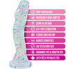 Neo Elite Hanky Panky Glow In The Dark 7.75" Silicone Suction Cup Dildo by Blush - Confetti