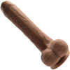 Peek A Boo Uncut Vibrating Rechargeable Silicone Suction Cup Dildo By Evolved Novelties - Chocolate