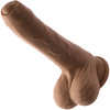 Peek A Boo Uncut Vibrating Rechargeable Silicone Suction Cup Dildo By Evolved Novelties - Chocolate