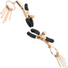 Sex & Mischief Verge Nipple Clamps By Sportsheets - Gold & Black