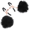 Sex & Mischief Puff Nipple Clamps By Sportsheets - Black & Rose Gold