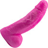 The Titan Medium 7.25" Platinum Silicone Ultrarealistic Dildo With Balls By Uberrime - Pearl Pink
