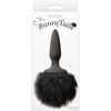 Bunny Tails Mini Silicone Butt Plug By NS Novelties - Black Fur