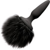 Bunny Tails Mini Silicone Butt Plug By NS Novelties - Black Fur