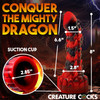Demon Rising Scaly Dragon 8" Silicone Suction Cup Dildo By Creature Cocks