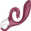 Satisfyer Love Me Silicone Rechargeable Flexible Dual Stimulation Vibrator - Berry