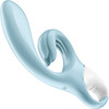 Satisfyer Love Me Silicone Rechargeable Flexible Dual Stimulation Vibrator - Blue