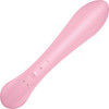 Satisfyer Triple Oh Silicone Combination Dual Stimulation & Wand Style Vibrator - Pink